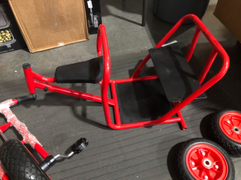 Photo 4 of **PARTS ONLY** **SEE NOTES** Angeles Taxi Trike, Kids Tandem Tricycle, Red-Black 