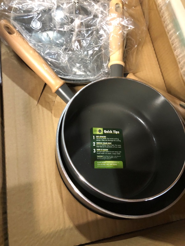 Photo 4 of ***SCRATCHED - USED AND DIRTY - SEE PICTURES***
GreenPan Hudson Healthy Ceramic Nonstick, 4 Piece Cookware Pots and Pans Set