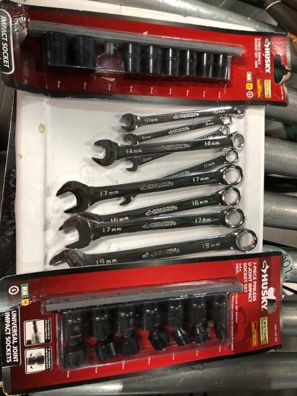 Photo 1 of **BUNDLE NO REFUND.. HUSHYN 7-PIENCE PIN.ESS U-JOINT ASSORTED WRENCHES