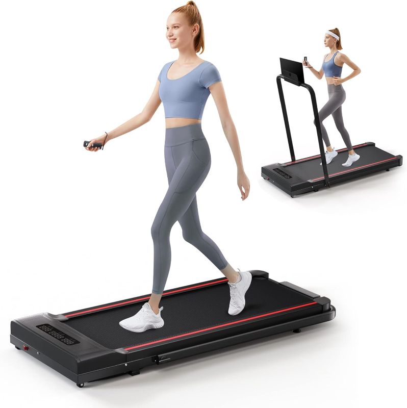 Photo 1 of Sperax Treadmill-Walking Pad-Under Desk Treadmill-2 in 1 Folding Treadmill-Treadmills for Home-Black Red