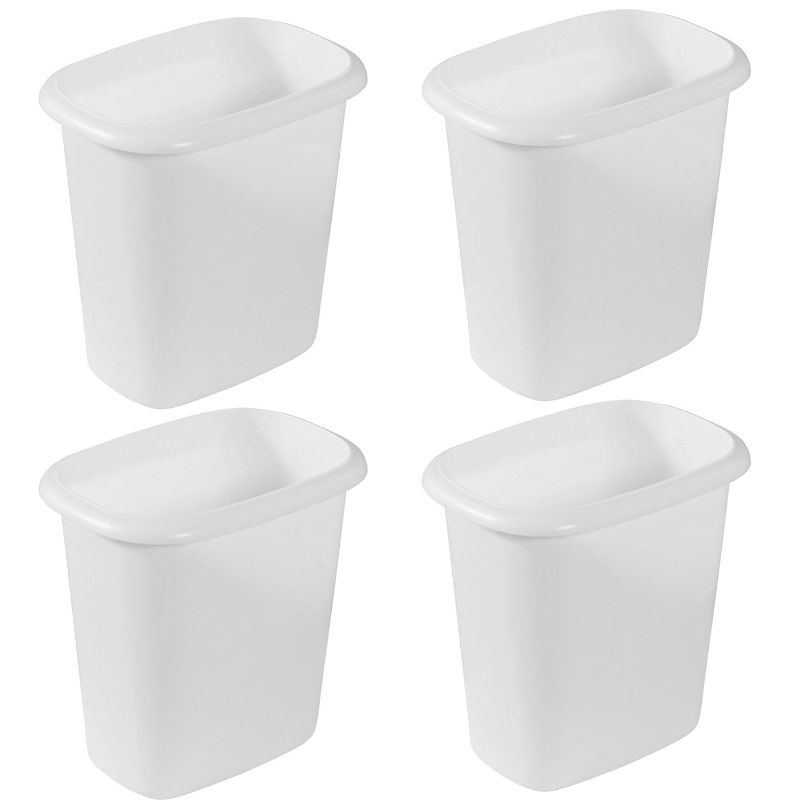 Photo 1 of Rubbermaid 6 Quart Bedroom, Bathroom, and Office Wastebasket Trash Can (4 Pack)
