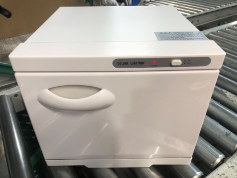Photo 1 of **USED BUT APPEARS NEW** Towel Warmer Cabinet, 8L Hot Bath Towel Warmer Heating Use for Facial Spa, Hair Beauty, Salon Equipment and Home - White