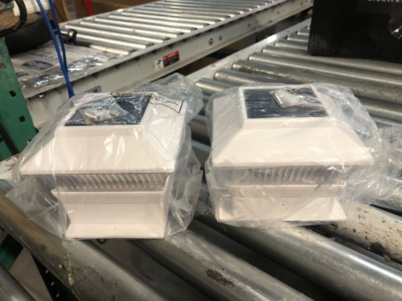 Photo 1 of (2x) GreenLighting Standard #1 4x4 Solar Post Cap Lights - 4x4 Post Caps for 4x4 Nominal Wood, Vinyl/PVC Fence Solar Post Lights Outdoor Waterproof - Solar Deck Post Lights (White)  