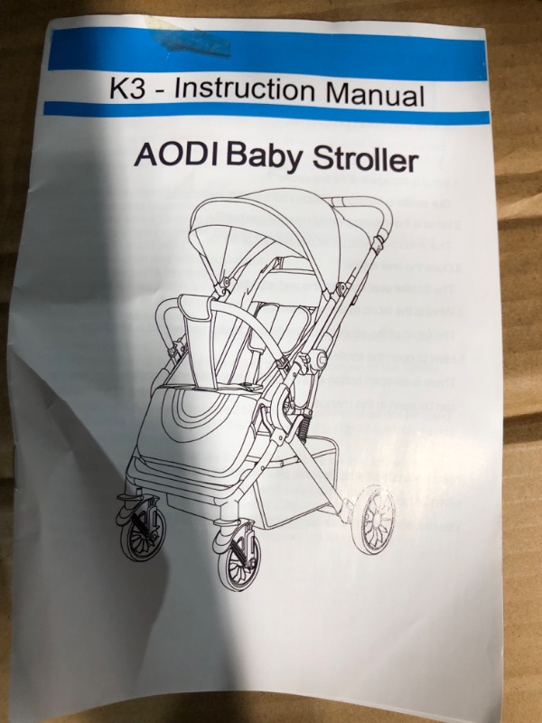 Photo 4 of AODI Lightweight Reversible Baby Stroller, Infant Toddler Stroller, One Hand Easy Folding Compact Travel Stroller with Cup Holder & Oversize Basket, Sleep Shade for Airplane Travel and More