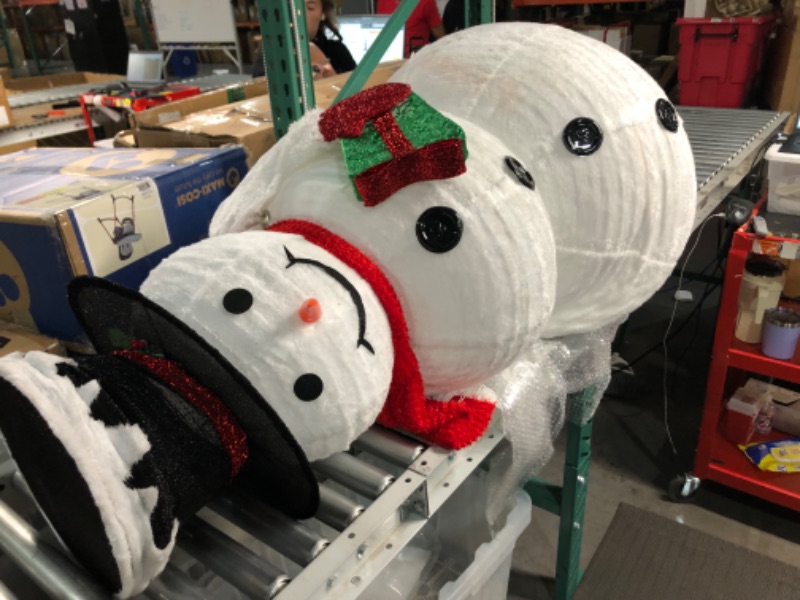 Photo 2 of **STOCK PHOTO IS SAMPLE/NOT EXACT** LED Snowman 30x9.5x30in collapsible snowman