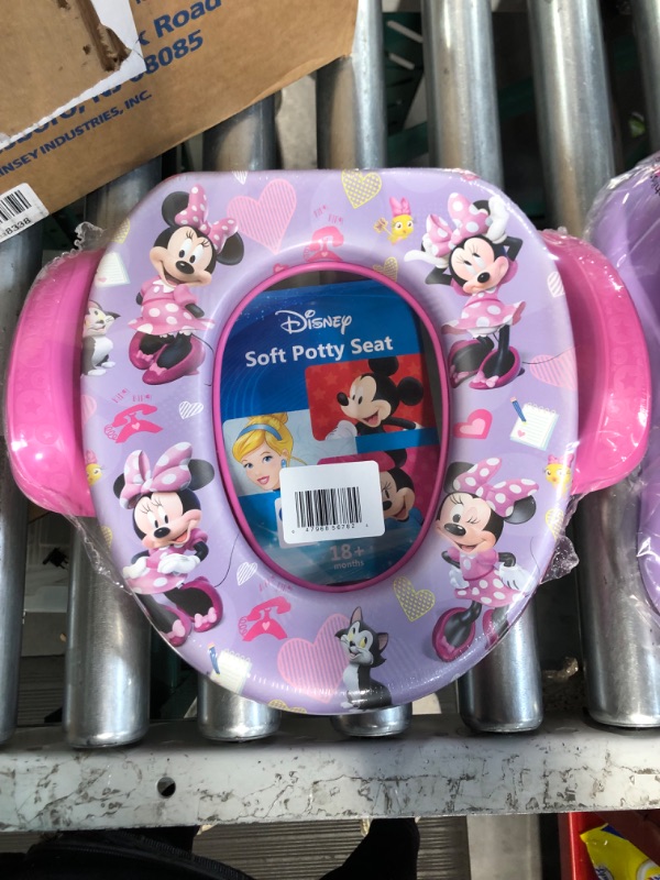 Photo 3 of Disney Minnie Mouse 2 Pc "Happy Helpers" Essential Potty Training Set - Soft Potty Seat, Step Stool