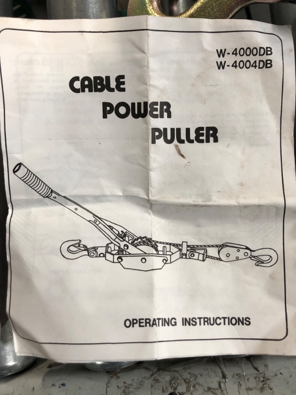 Photo 4 of **USED BUT APPEARS NEW** Performance Tool W4000DB Power Puller - 2 Ton Capacity Winch, 12' Aircraft Cable & Automatic Notch For Time Releases 2 Ton (12'x 5mm)