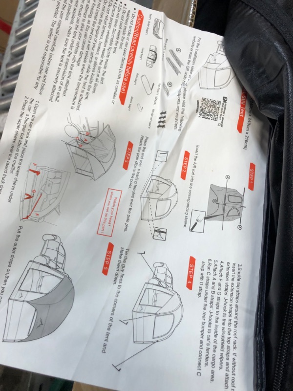 Photo 1 of **SEE NOTES** GoHimal SUV Tent for Camping, Waterproof PU3000mm Spacious Double Layer Design for 5-8 Person, Includes Rainfly and Storage Bag, 8FT L x 8FT W x 7.2FT H Blue