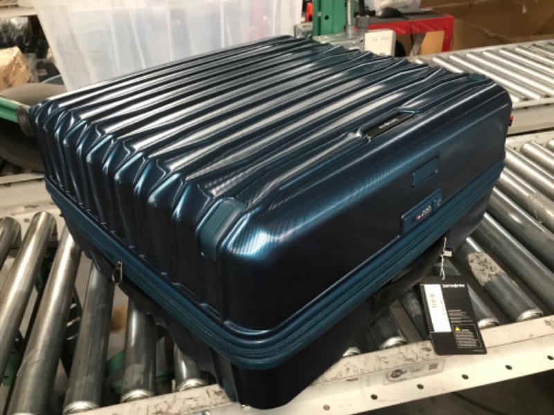 Photo 3 of **USED BUT APPEARS NEW** Samsonite Stryde 2 Hardside Expandable Luggage with Spinners, Deep Teal, Checked-Large Glider Checked-Large Glider Deep Teal