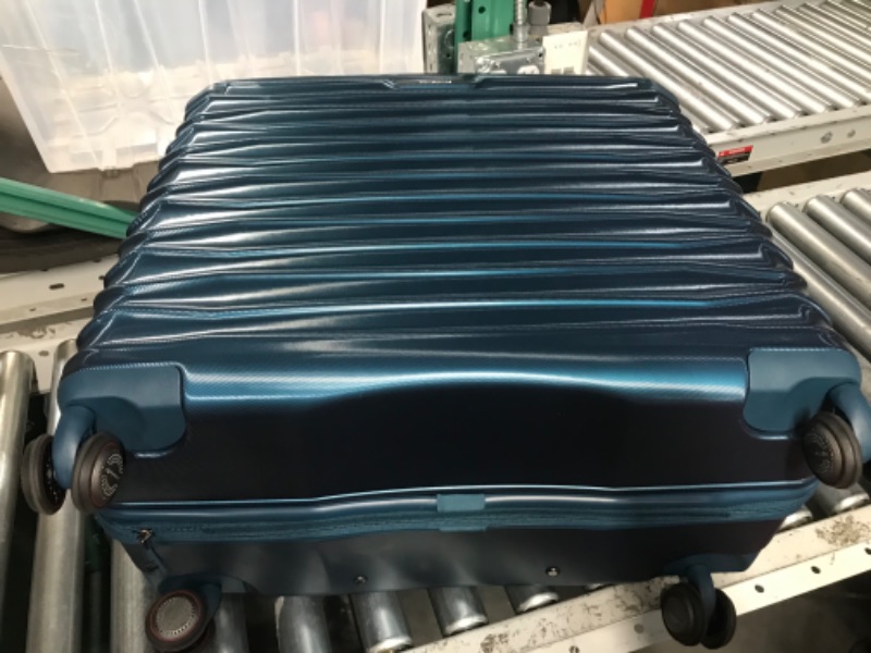 Photo 4 of **USED BUT APPEARS NEW** Samsonite Stryde 2 Hardside Expandable Luggage with Spinners, Deep Teal, Checked-Large Glider Checked-Large Glider Deep Teal