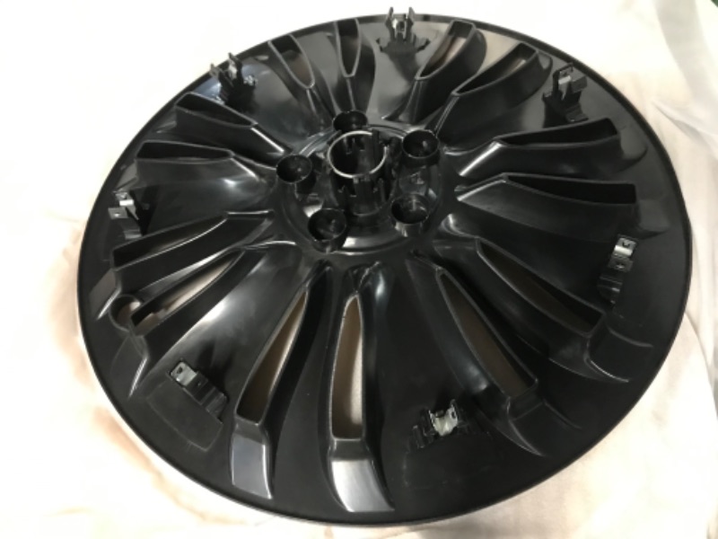 Photo 4 of **USED BUT APPEARS NEW** Klutchtech Tesla Model Y Hubcaps - 19 Inch Gemini Wheel Covers Replacement Tesla Wheel Caps 19'' Überturbine Wheel Hub Caps Compatible with Tesla Model Y Accessories 2021-2023 (Matte Black - 4 Pack)