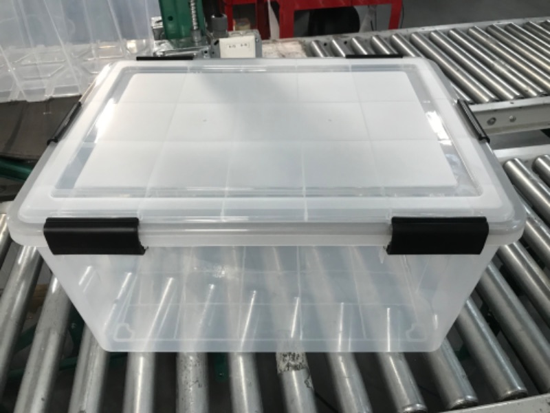 Photo 4 of **SEE NOTES** IRIS USA 19qt WEATHERPRO Airtight Plastic Storage Bin with Lid and Seal and Secure Latching Buckles