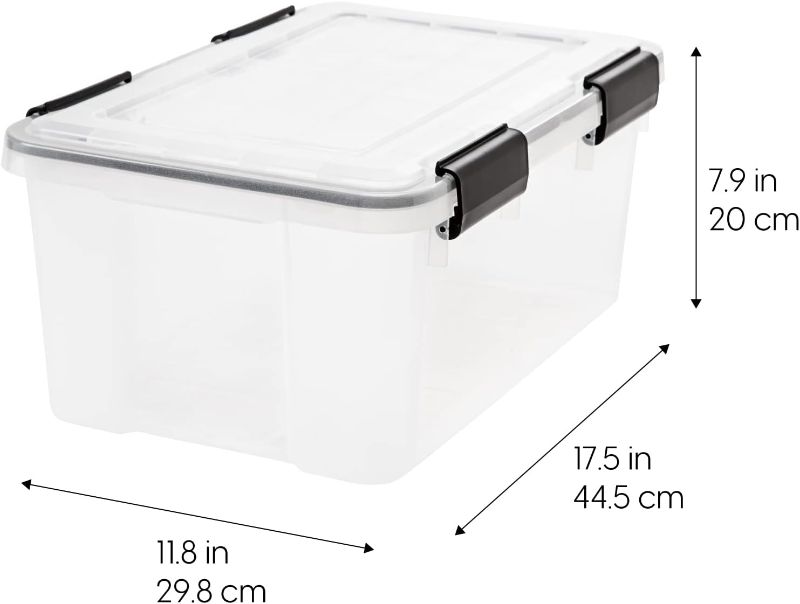 Photo 1 of **SEE NOTES** IRIS USA 19qt WEATHERPRO Airtight Plastic Storage Bin with Lid and Seal and Secure Latching Buckles