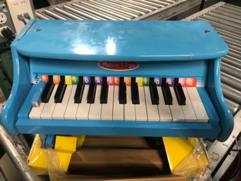 Photo 3 of **SEE NOTES** Melissa & Doug Learn-to-Play Piano With 25 Keys and Color-Coded Songbook - Blue - Toy Piano For Baby, Kids Piano Toy, Toddler Piano Toys For Ages 3+