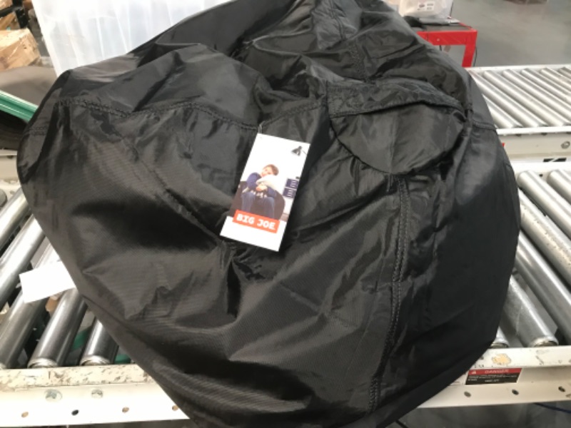 Photo 4 of **USED BUT APPEARS NEW** Big Joe Classic Bean Bag Chair, Black Smartmax, Durable Polyester Nylon Blend, 2 feet Round