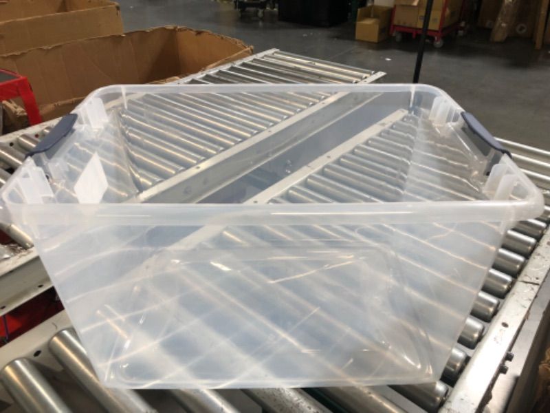 Photo 1 of **MISSING LID** Sterilite 16 Gallon Latch Plastic Storage Box