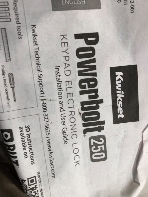 Photo 6 of **MISSING KEYS** Kwikset 9250TRS-15S Kwikset 9250TRS-S Powerbolt 250 Transitional Single Cylinder 10-Button Keyless Entry Deadbolt with SmartKey Satin Nickel