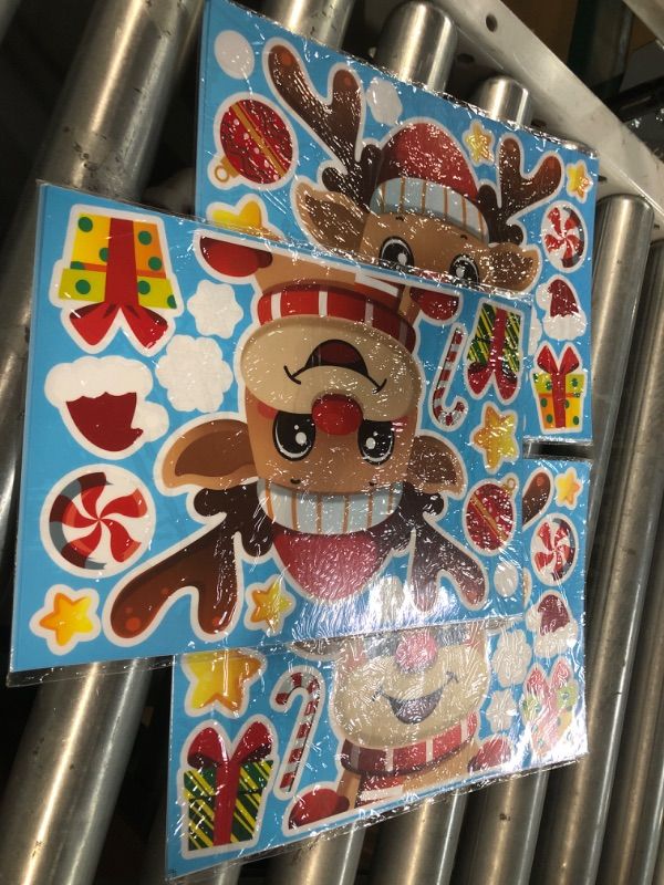 Photo 1 of (3x) Christmas Wall Sticker Glass Stickers On Christmas Windows and Christmas Stickers On Christmas Decoration(Q)