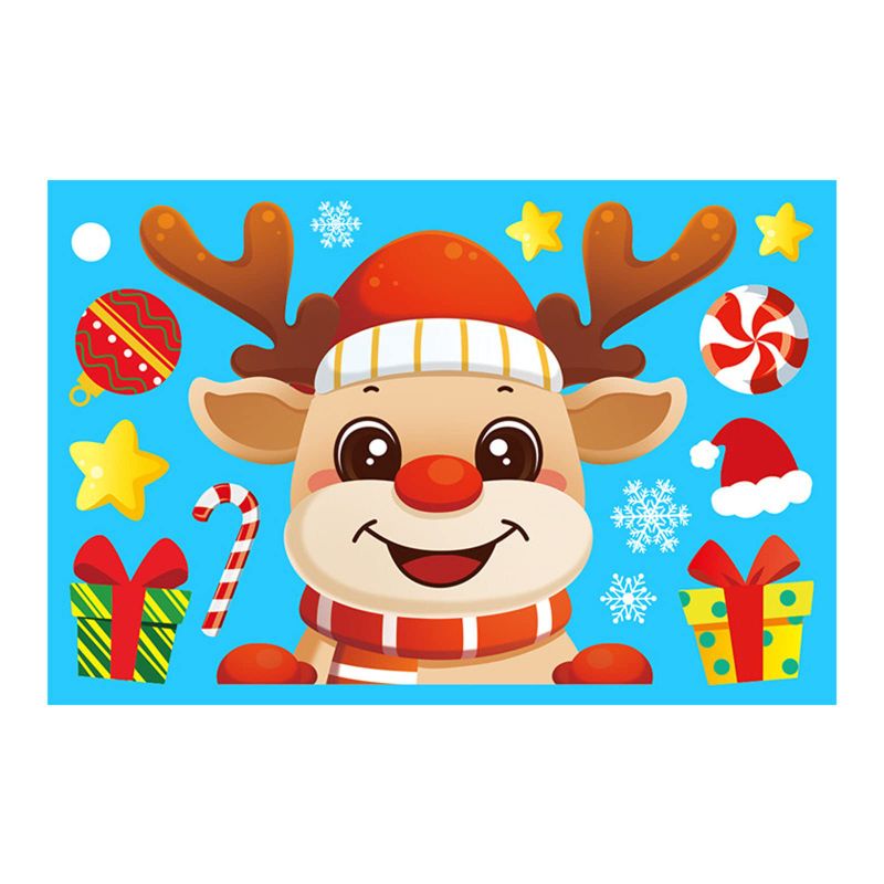 Photo 1 of (3x) Christmas Wall Sticker Glass Stickers On Christmas Windows and Christmas Stickers On Christmas Decoration(Q)
