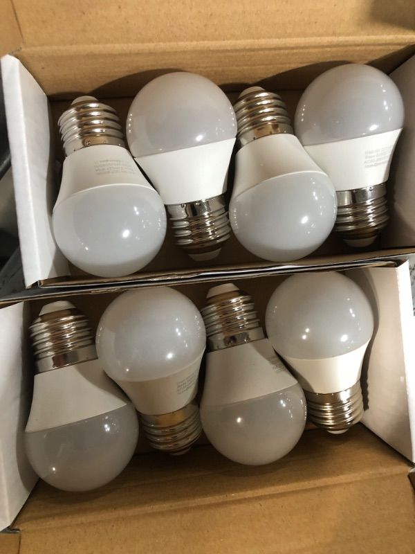 Photo 1 of (2x) Unfusne A15 Appliance Light Bulbs 5W 50Watt Equivalent, Refrigerator Light Bulb IP54 Waterproof, 120V E26 5000K Daylight White 500 Lumen, Energy Saving Fridge Light Bulbs 4pcs