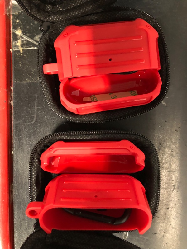 Photo 1 of (2x) AirPods Pro 1st/2nd Gen Cases - Red