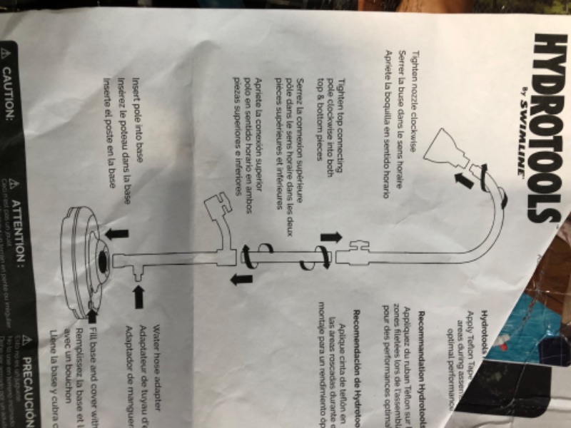 Photo 4 of **MISSING BASE** HYDROTOOLS By SWIMLINE Tube Style 7 Foot Poolside Shower, Adjustable Head & Foot Tap Spigot With Valve Controls, Standard Garden Hose, Environmentally Friendly, Outdoor Backyard Poolside Beach Spa Outdoor Shower W/ Foot Wash