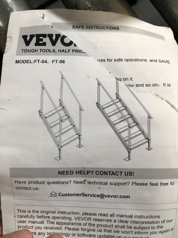 Photo 1 of VEVOR Dock Ladder 6 Steps, 500lbs Load Pool Steps, Adjustable Height Aluminum Dock Stairs, Pontoon Boat Ladder with Handrails & Widen Nonslip Rubber Pedals for Lake/Pool/Marine Boarding/RV/House Ladders 6 Step
