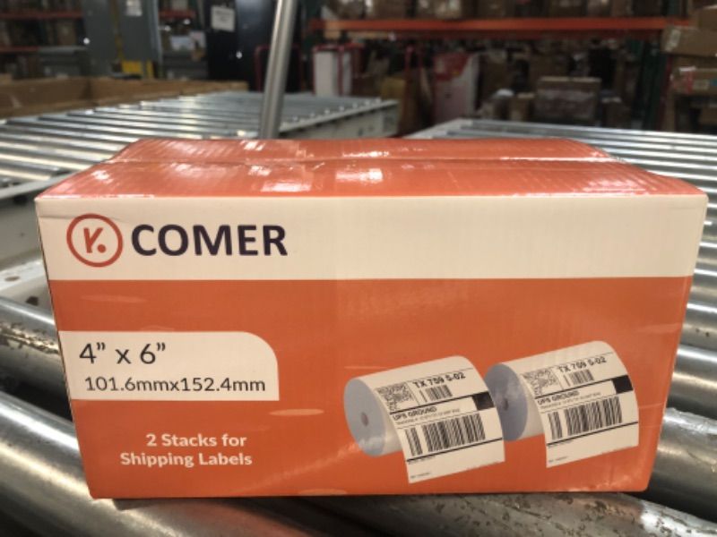 Photo 2 of K Comer 4x6 Thermal Shipping Labels (2 Rolls, 700 Printer Labels) Stickers Printable,Waterproof,Self Adhesive,Mailing Address Labels for Packages Compatible with K Comer MUNBYN, Rollo, Zebra