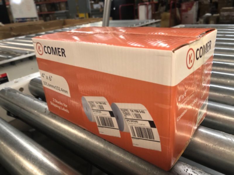 Photo 1 of K Comer 4x6 Thermal Shipping Labels (2 Rolls, 700 Printer Labels) Stickers Printable,Waterproof,Self Adhesive,Mailing Address Labels for Packages Compatible with K Comer MUNBYN, Rollo, Zebra