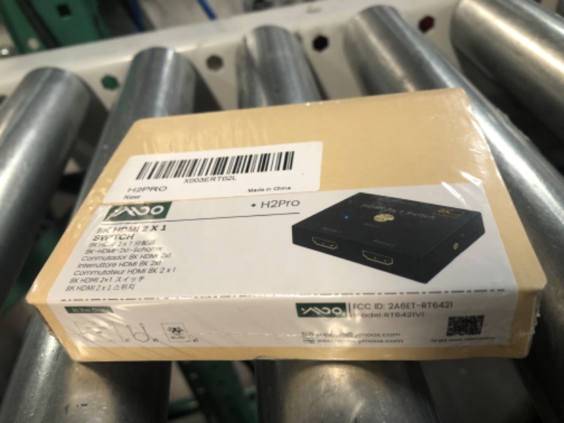 Photo 1 of YMOO 8k HDMI Switch 4k@120hz Splitter,Hdmi Switcher 2 in 1 Out,High Speed 48Gbps HDMI 2.1 Chip,Extender Cable 28AGW for 8k@60hz,Metal for PS4/PS5/Xbox/Roku/TV/Fire Stick/Gaming Monitor