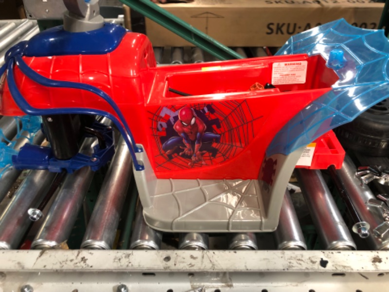 Photo 2 of PARTS ONLY, NOT RETURNABLE.  SEE PICTURES. Kid Trax Toddler Marvel's Spider-Man Premium Toddler Quad Ride-On, Kids 18-30 Months, 6V Battery and Charger Included, Max Weight 45 lbs, Red Spider-Man Red