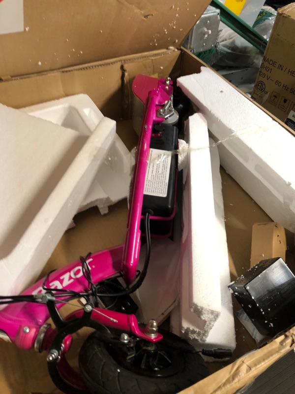 Photo 6 of **PARTS ONLY/NON-REFUNDABLE**
Razor 13111261 E100 Electric Scooter (Pink)