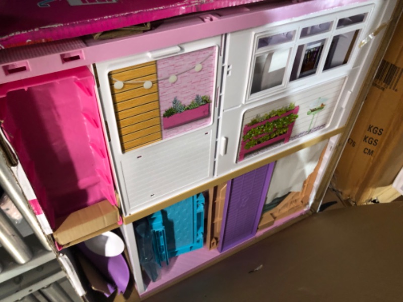 Photo 5 of Barbie Dreamhouse, Doll House Playset with 70+ Accessories Including Transforming Furniture, Elevator, Slide, Lights & Sounds Wheelchair Accessible Elevator