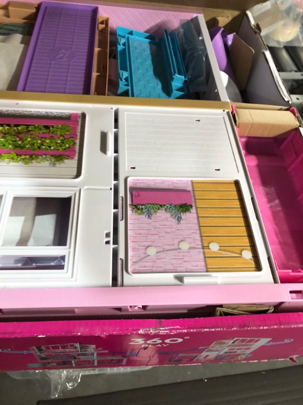 Photo 2 of Barbie Dreamhouse, Doll House Playset with 70+ Accessories Including Transforming Furniture, Elevator, Slide, Lights & Sounds Wheelchair Accessible Elevator