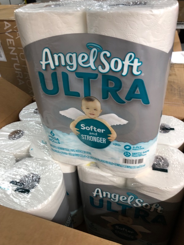 Photo 4 of Angel Soft® Ultra Toilet Paper, 36 Mega Rolls, 2-Ply Bath Tissue 36 Count (Pack of 1)