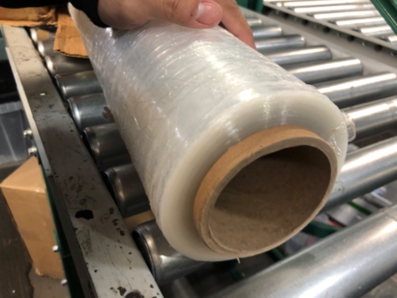 Photo 2 of PackageZoom 4 Rolls 18" x 1500 Ft Stretch Wrap Heavy Duty, Industrial Strength Shrink Wrap, 55 Gauge High Performance Stretch Film Replaces 80 Gauge Low Films, Clear Hand Stretch Wrap 18" wide x 1500 ft x 4 Rolls