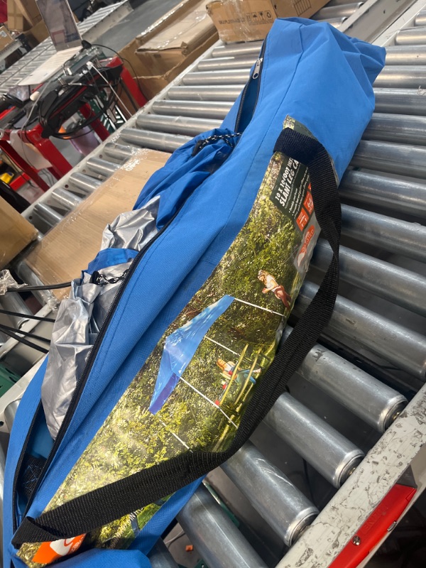 Photo 3 of ***MISSING POLES, PARTS ONLY**** ABCCANOPY Stable Pop Up Beach Tent with Backpack Bag, 10 x 10 ft Base / 8 x 8 ft Top, Sky Blue 10x10 sky blue