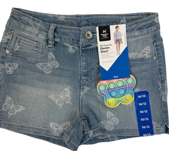 Photo 1 of Member's Mark Girl's Favorite Adjustable Waist Stretch Denim ShortsPACK OF 10