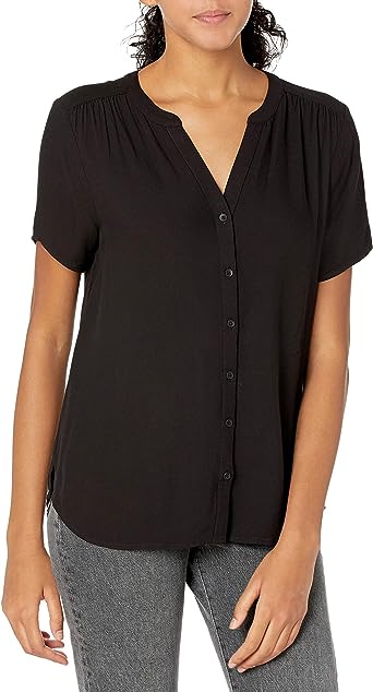 Photo 1 of **SEE NOTES**  Amazon Essentials Women's Short-Sleeve Woven Blouse SIZE: XL