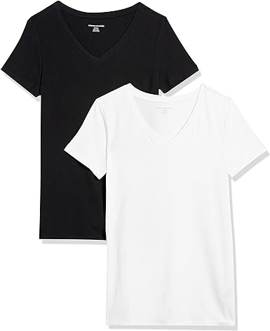 Photo 1 of **SEE NOTES** Amazon Essentials Women's Classic-Fit Short-Sleeve V-Neck T-Shirt, SIZE: M