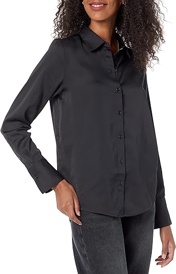 Photo 1 of **SEE NOTES** Women's Classic-Fit Satin Button Down Blouse SIZE: MEDIUM