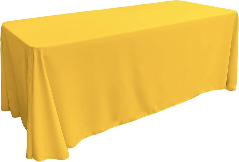 Photo 1 of **SEE NOTES** Polyester Poplin Washable Rectangular Tablecloth, Stain and Wrinkle Resistant Table Cove