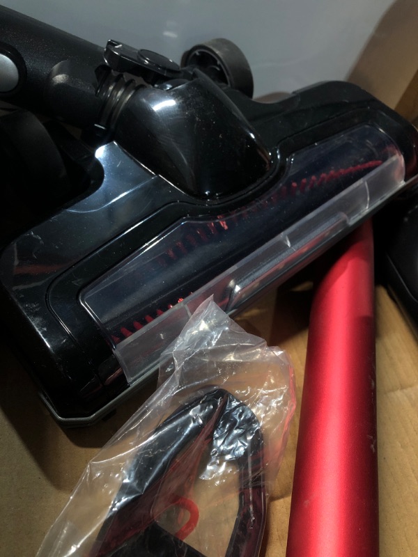 Photo 6 of **PARTS ONLY, NON-FUNCTIONAL** - Eureka Handheld Portable Cordless Stick Vacuum Cleaner - RED