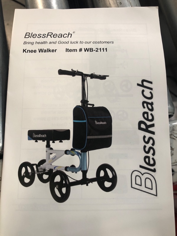 Photo 2 of BlessReach Economy Knee Scooter Steerable Knee Walker -- BLUE 