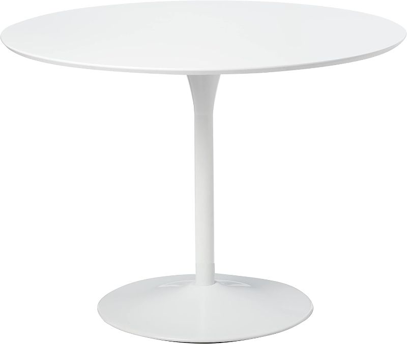 Photo 1 of (PARTS ONLY)Home Furnishings Flower Mid-Century Modern Dining Table, White Top with White Base