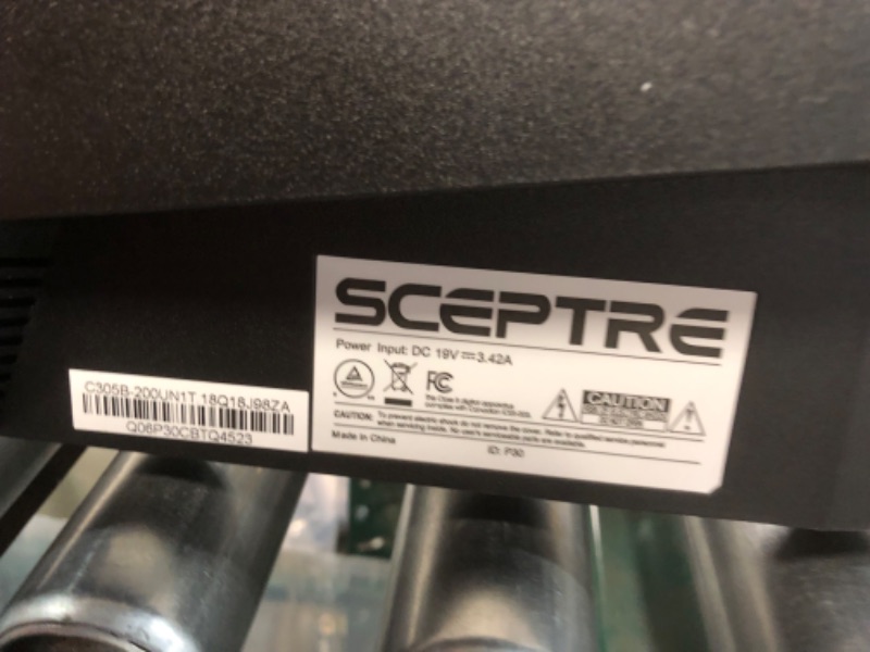 Photo 6 of **FOR PARTS ONLY**Sceptre 30-inch Curved Gaming Monitor 21:9 2560x1080 Ultra Wide Ultra Slim HDMI DisplayPort up to 200Hz Build-in Speakers, Metal Black (C305B-200UN1)