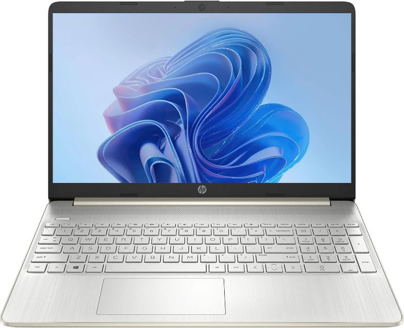 Photo 1 of 2022 Newest HP Premium Laptop, 15.6" HD LED Display, AMD Dual-Core Processor, AMD Radeon Graphics, HDMI, USB Type-C, Long Battery Life, Windows 10 (16GB RAM | 1TB SSD, Gold) 16GB RAM | 1TB SSD Gold