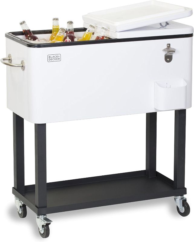 Photo 1 of **SEE NOTES**  Mobile Cooler Cart, 2 Door Seal Lid, Bottle Opener with Catch Basin