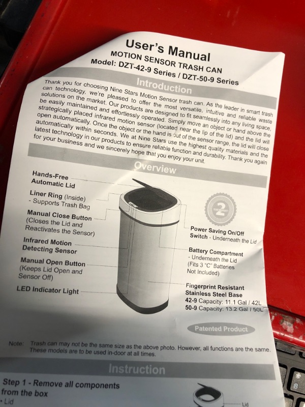 Photo 6 of **SEE NOTES** Automatic Touchless Infrared Motion Sensor Trash Can, 13 Gal. / 49 L., 30 Count