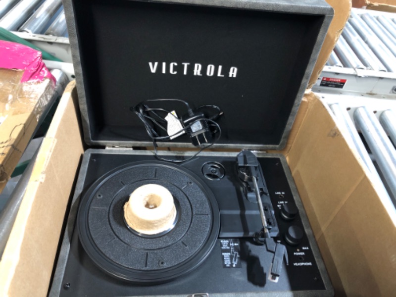 Photo 2 of PREVIOUSLY OWNED- Victrola Vintage 3-Speed Bluetooth Portable Suitcase Record Player 